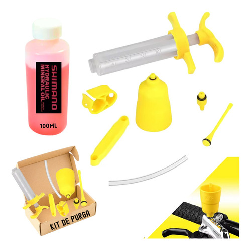 Kit Para Purgar Frenos Shimano +100ml Aceite Mineral Shimano
