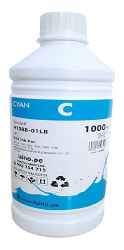 Tinta Hp Plotter Compatible 1 Litro B - C - Y - M