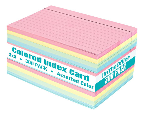 Fichas De Índice 3 X 5 Rayas De Colores Pastel, Variad...