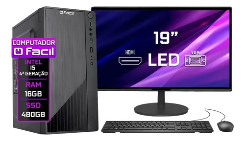 Computador Completo Intel I5 (4a Geração) 16gb Ssd 480gb 480 Gb 16
