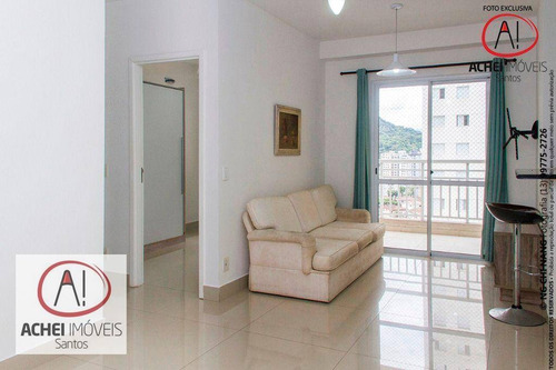 Imagem 5 de 30 de Apartamento Com 2 Dormitórios, Sala Com Sacada, Lazer Completo, 1 Vaga À Venda, 64 M² Por R$ 455.000 - Marapé - Santos/sp - Ap10953