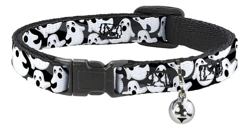 Collar De Gato Fantasmas Diseminados Negro Blanco 8 A 12 Pu.