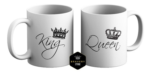 Tazas King Queen - Parejas - Novios - Ceramica