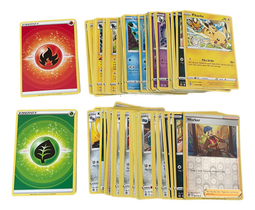 Cartas Pokemon Originales Ing Al Azar Lote 120 (20 Energias)