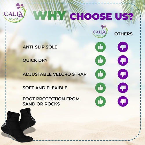 Calcetines De Playa De Neoprene De Callasports: Calcetines Y