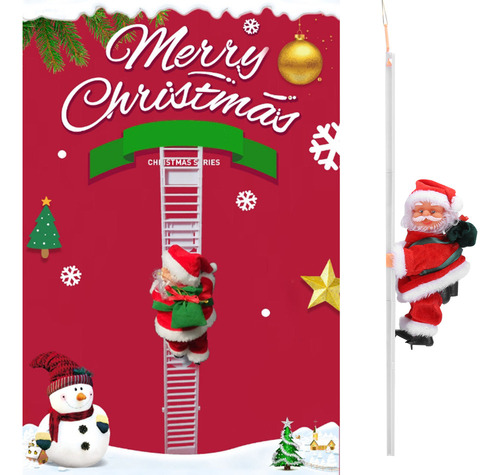 S Escalera Eléctrica Para Escalar, Adorno De Papá Noel