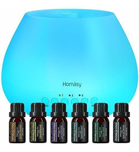 Homasy Difusor De Aceites Esenciales, 16.9 Fl Oz, Humidifica