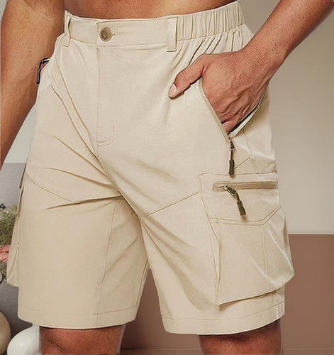 Gabardina Bermuda Alta Calidad.tipo Cargo.bolsos Laterales