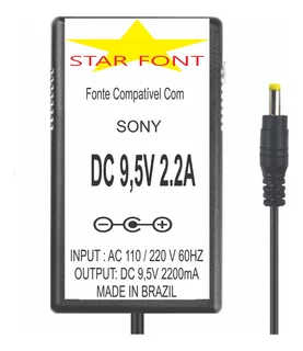 Fonte 9,5v 2.2a Para Dock Sony Srs-xb40 Cmt-v10ipn Cmt-v10ip