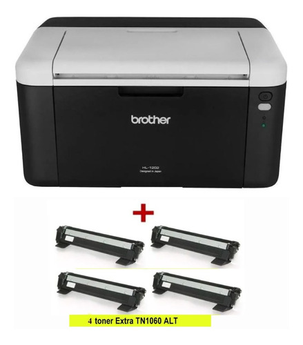 Impresora Brother Hl-1202 + 4 Toner Extra Con Iva