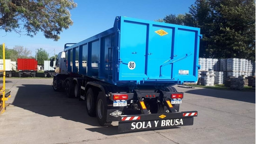 Semirremolque Batea Sola Y Brusa Okm, Vuelco Trasero