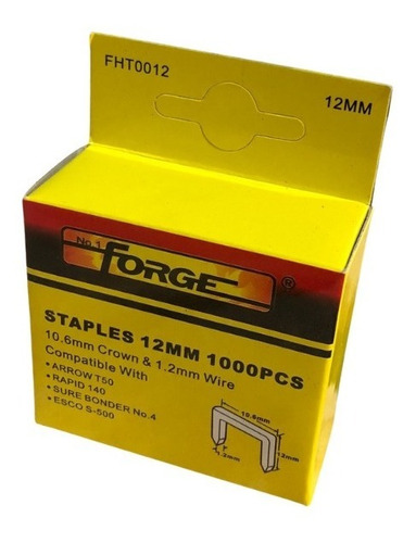 Grapas Forge 1000pcs 6mm, 8mm, 10mm, 12mm 