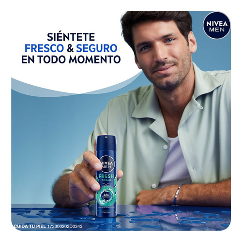 Desodorante Nivea Men Fresh Ocean Antitranspirante De 150 Ml