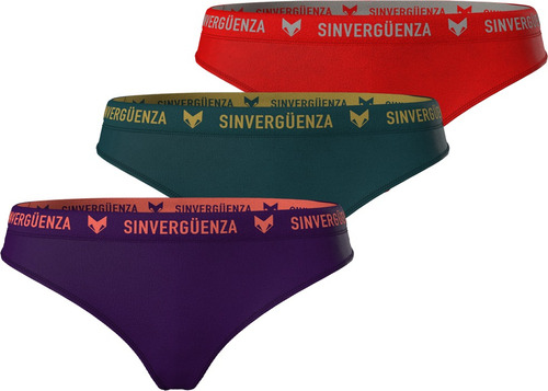 3-pack Tanga Sinvergüenza Variación 1 Para Mujer