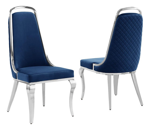 Best Quality Furniture Sc310-317 Sillas De Comedor, Azul Ma.