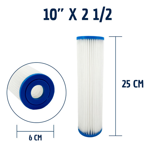 Filtro Agua Cavalete Caixa Dagua Pou Refil Plissado Lavável Cor Rosca 3/4