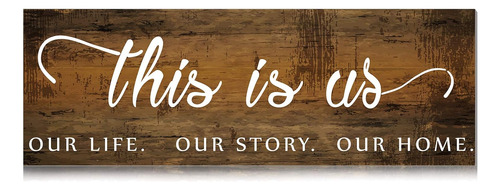 Letrero De Pared De Madera Con Texto En Inglés This Is Us ,