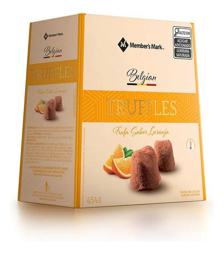 Trufas Belgas De Chocolate E Laranja Member's Mark 454g