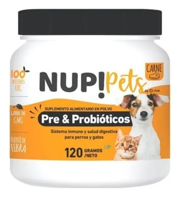 Nup! Pets Suplemento Pre & Probióticos Perro Y Gato 