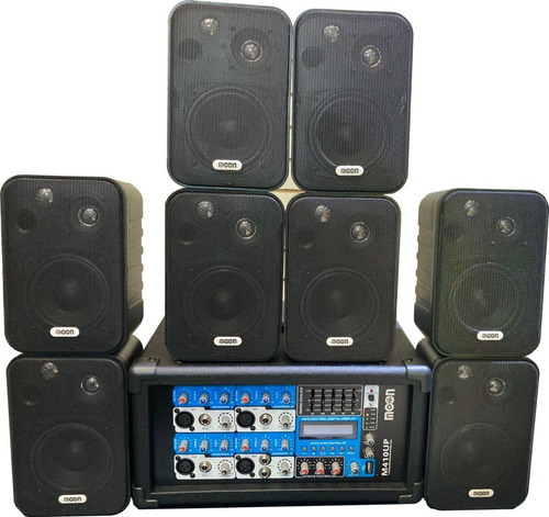 Combo Musica Funcional Reprod Usb Bluetooth 8 Bafles Esdj