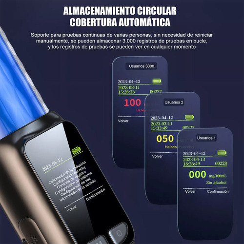 Alcoholímetro Alta Precisión Voz Tester Pantalla Digital Lcd
