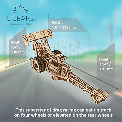 Ugears Dragster Car Model Kit - Top Fuel Dragster Model Kits