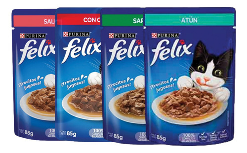 32 Pack Felix Sobre Para Gato Alimento Húmedo