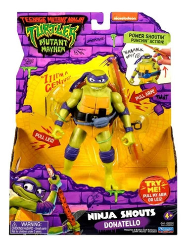 Tortugas Ninja Mutant Mayhem Donatello Shouts Playmates