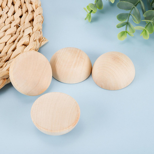 100x Cuentas De Madera Semicirculares Sin Terminar, 2cmx1cm