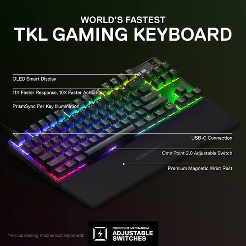 Teclado Steelseries Apex Pro Tkl Edición 2023 Rgb Pantalla