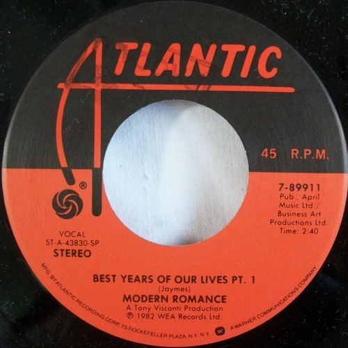 Compacto Vinil Modern Romance Best Years Of Our Lives Ed Usa