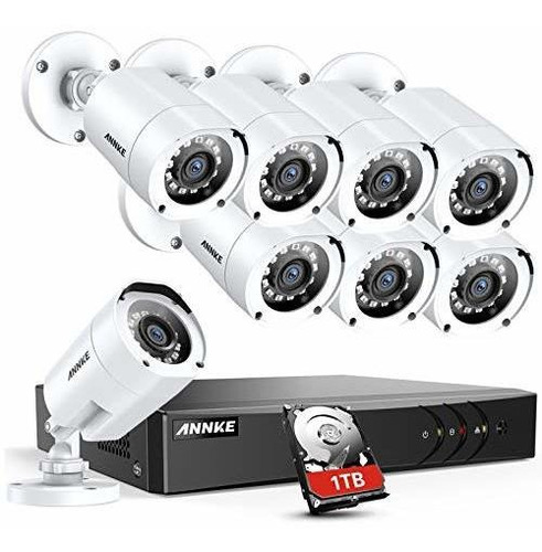 Annke 8ch Seguridad Cctv Sistema De Vigilancia 1080p Lite Dv