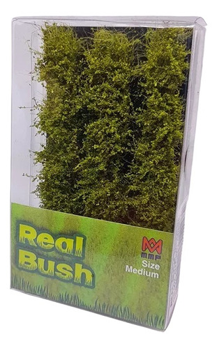 Pasto Estático Arbusto Real Bush 15mm Color Lima Rb005