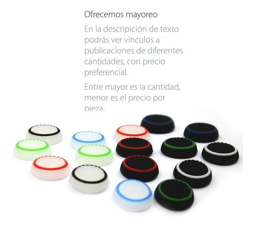 2 Gomas Joystick (1par) Thumb Silicon Ps4 Xbox Fosforescente