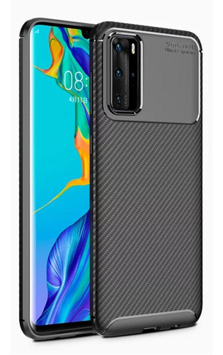 Funda Tipo Fibra De Carbono Para Huawei P40 Pro Y P40 Lite