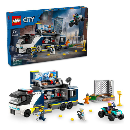 Bloco De Montar Lego City Caminhão Pericia Móvel Da Policia