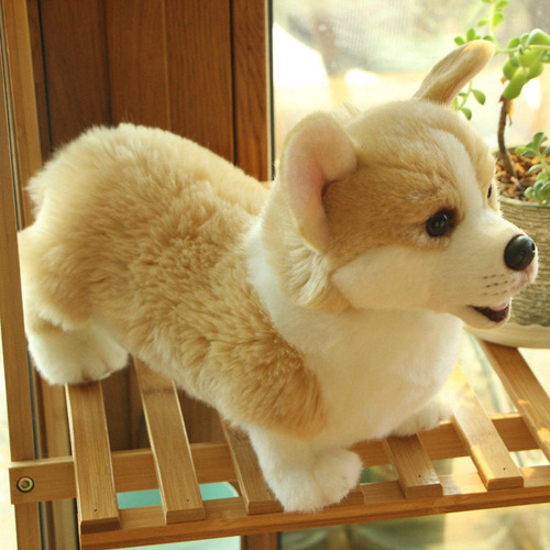 Lindo Muñeco De Perro Corgi Corky Dog Toy Abrazando Almohada