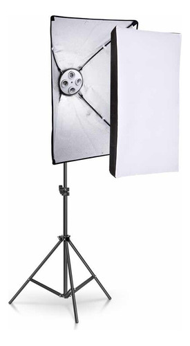 Kit Iluminación Softbox X4 Multisocket + Trípode De Luz