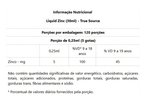 Liquid Zinc Kids (30ml) - Padrão: Único Morango