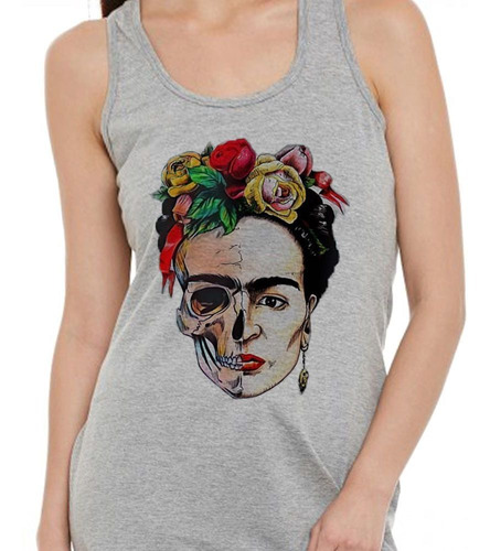 Musculosa Frida Kahlo Art Calavera