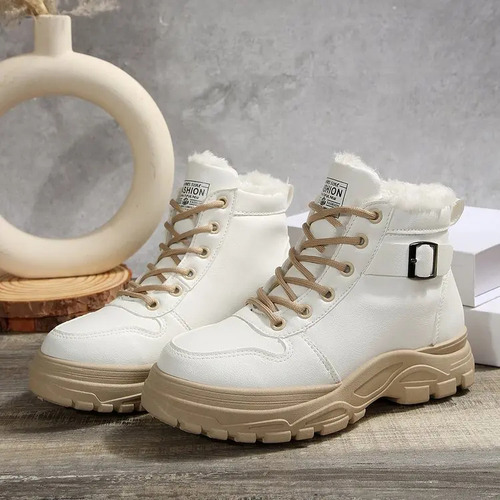 Botas De Nieve Cálidas Con Forro Polar Para Mujer De Talla G