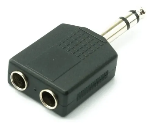 comprar Conector Adaptador Plug 1\u002F4 A 2 Jack 1\u002F4 Estéreo Plastico