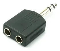 Comprar Conector Adaptador Plug 1\u002F4 A 2 Jack 1\u002F4 Estéreo Plastico