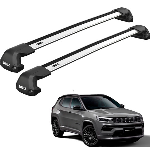 Rack Thule Flush Rail Edge Alumínio Para Jeep Compass 