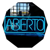 Comprar Cartel Abierto En Neón Led \u002F Deco  \u002F Luminoso \u002F Comercios