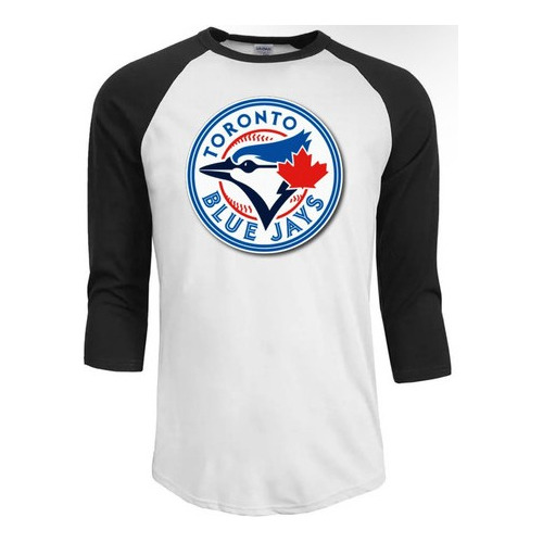 Polera Blue Jays Puro Algodón Raglan