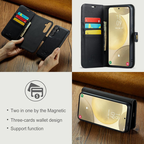 ;= Funda De Piel Tipo Cartera Para Samsung Galaxy S25