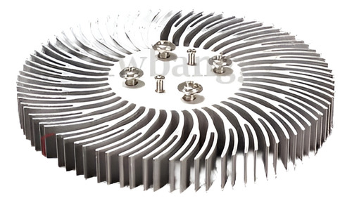 Redondo Espiral Aluminio Disipador De Calor Del Radiador Par