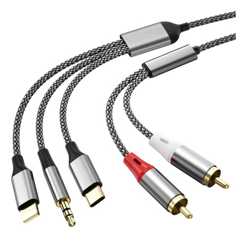 Liaoan Weiyu Tres En Un Cable De Audio Rca, Utilizado Para C