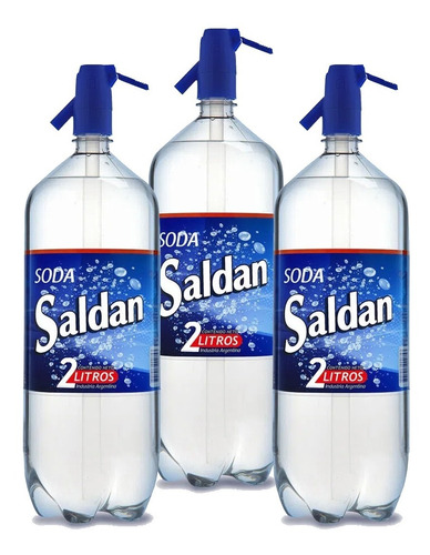 Soda Agua Con Gas Saldan 2l Pack X3